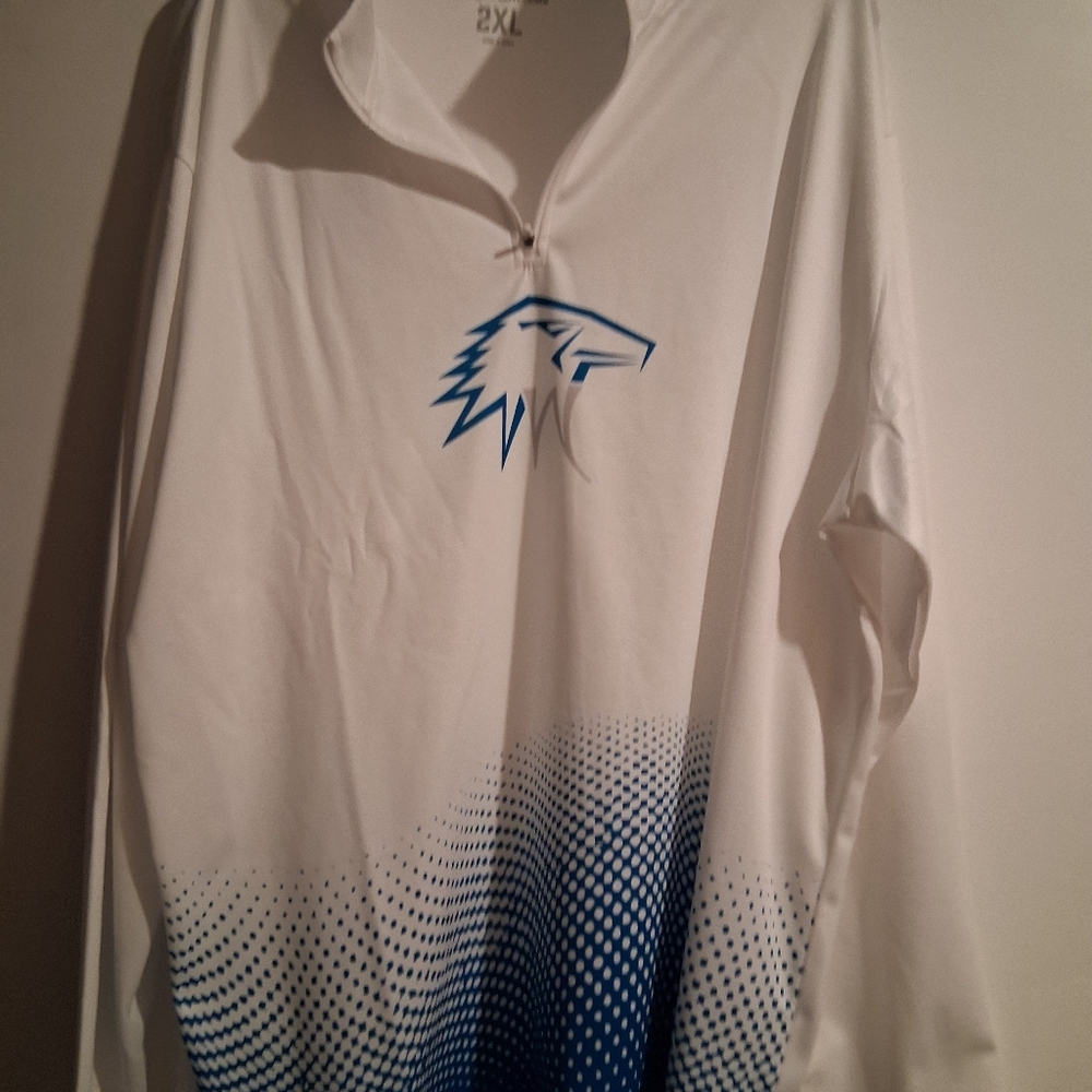Wohali Outdoors White and Blue Men's Shirt